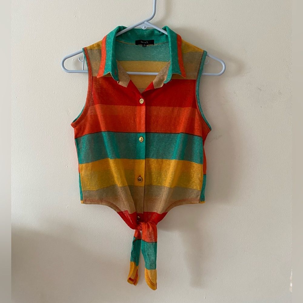 Tie front top